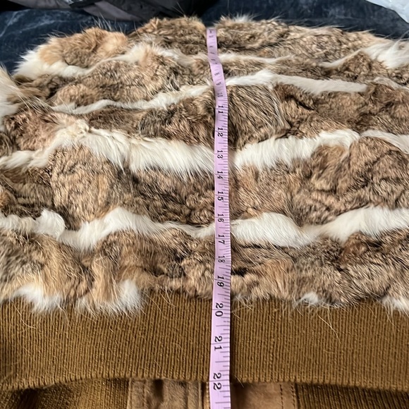 Authentic Two-Tone Rabbit Fur Jacket Size Small - Picture 11 of 13